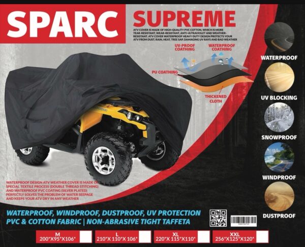 SPARC Supreme zaštitna cerada za ATV/kvadove XXL veličina – vodootporna i UV otporna